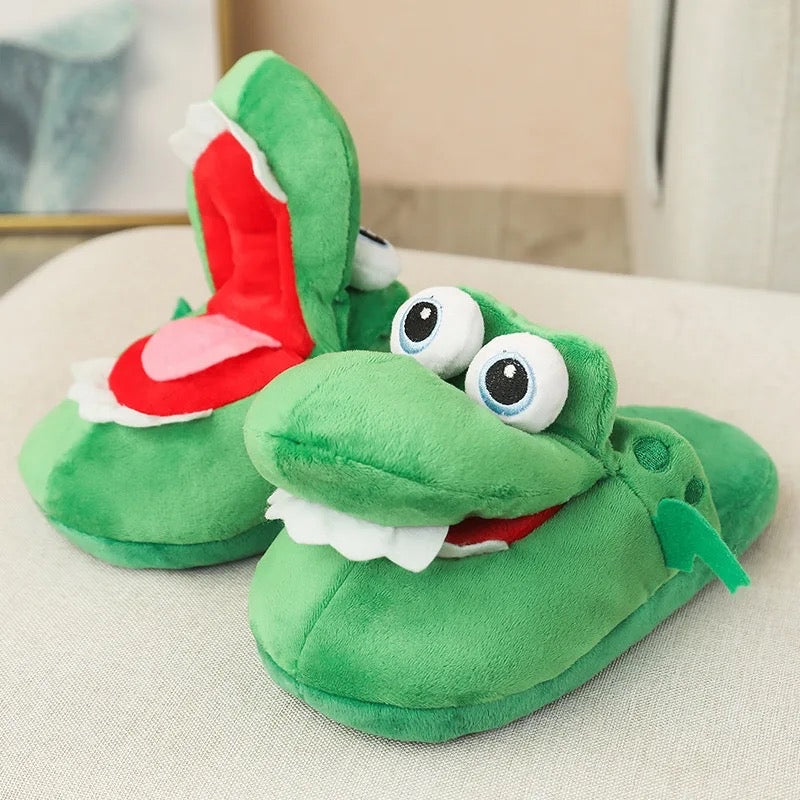 PANTUFLA INTERACTIVA COCODRILO