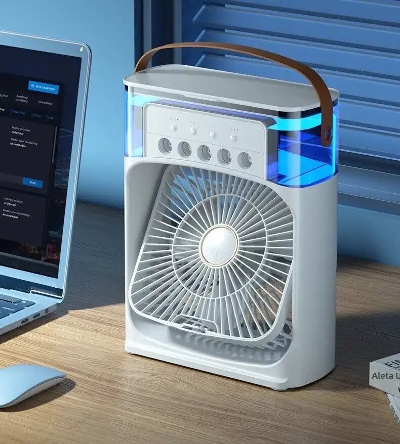 VENTILADOR PORTÁTIL CON HUMIFICADOR