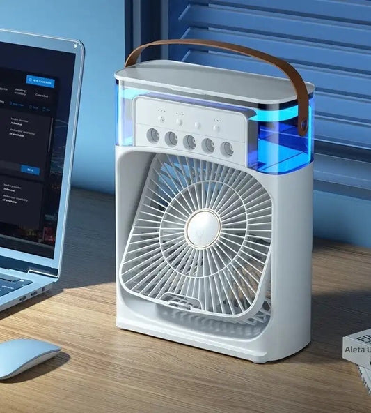 VENTILADOR PORTÁTIL CON HUMIFICADOR