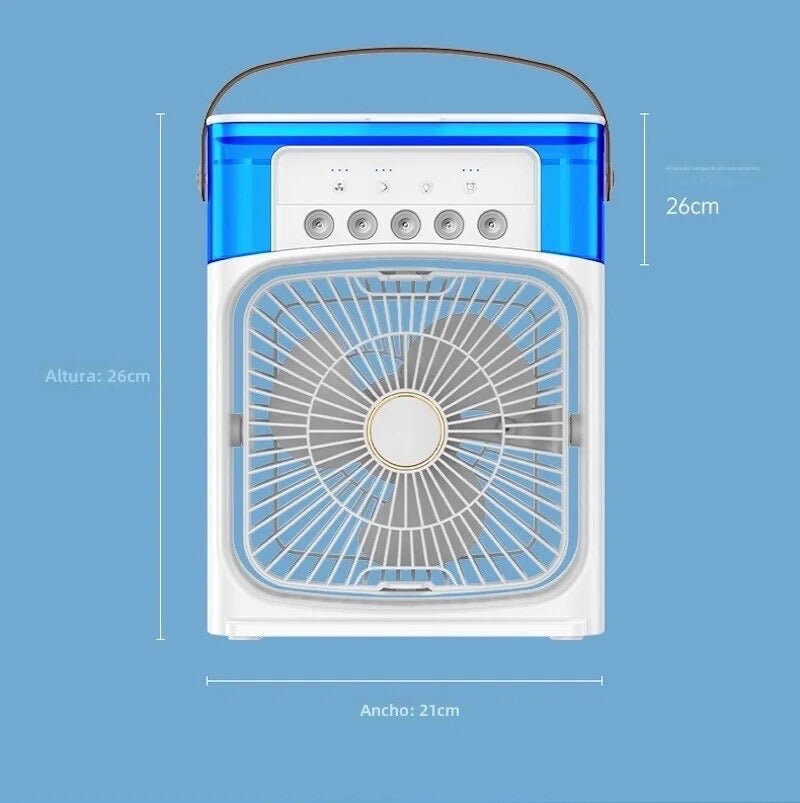 VENTILADOR PORTÁTIL CON HUMIFICADOR