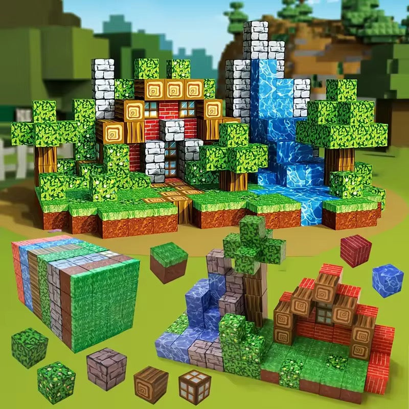 BLOQUES MAGNÉTICOS CUBOS MINECRAFT
