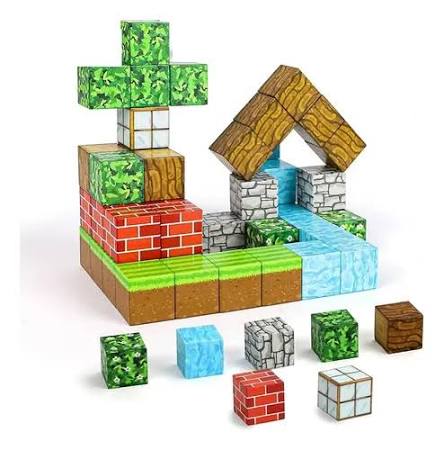 BLOQUES MAGNÉTICOS CUBOS MINECRAFT