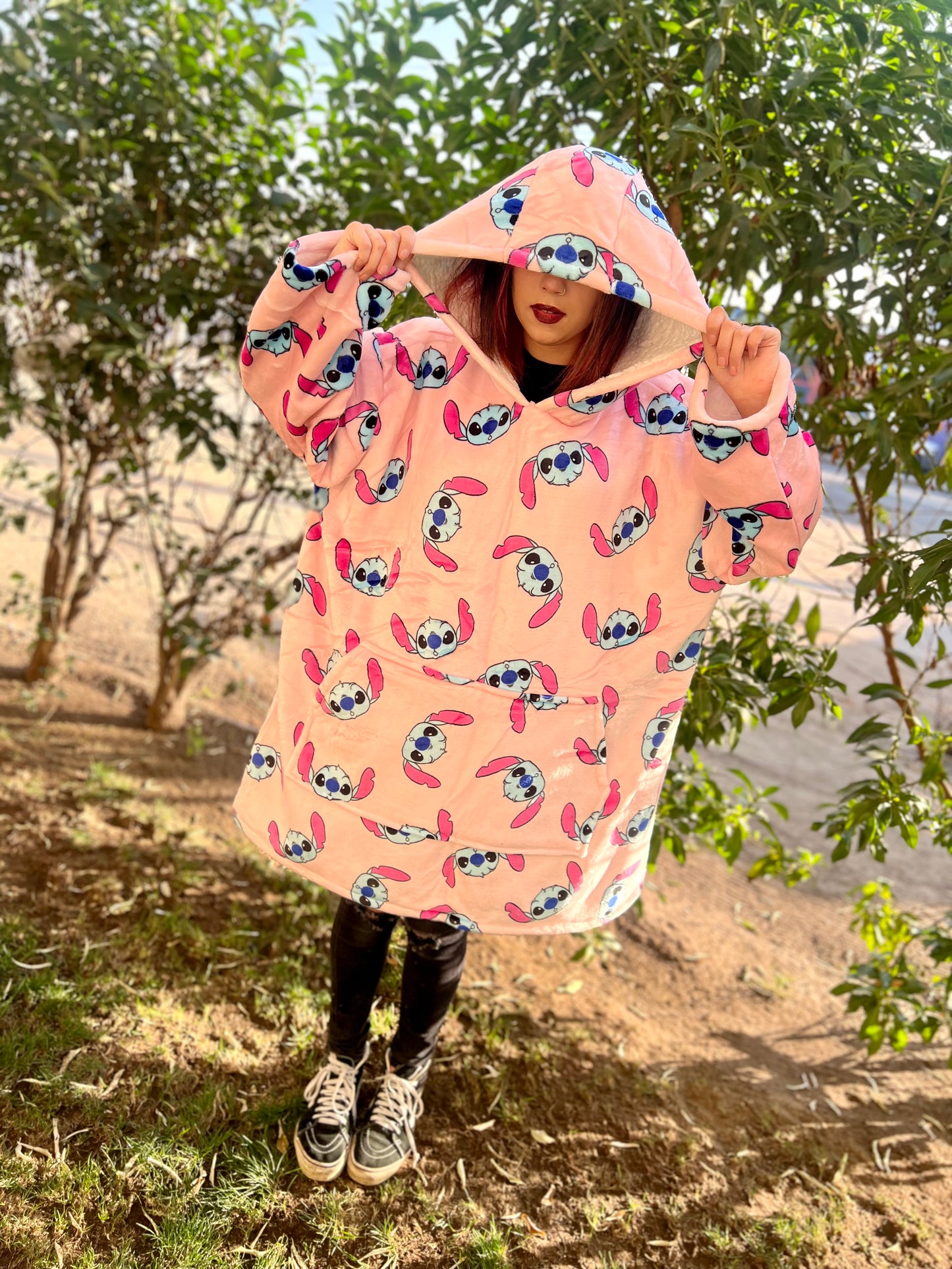 HOODIE ROSA STITH