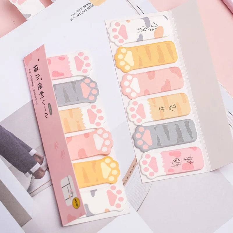NOTAS ADHESIVAS ÍNDICE GARRA DE GATITO