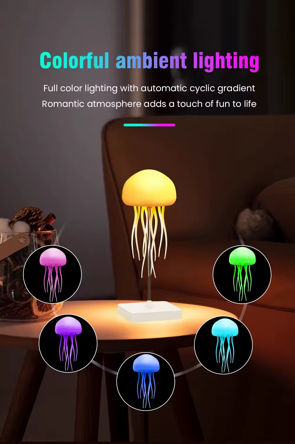 LÁMPARA LED MEDUSA CON MOVIMIENTO